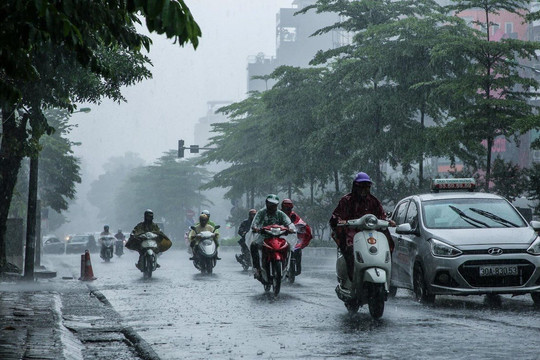Bắc Bộ vào đợt mưa lớn dài ngày