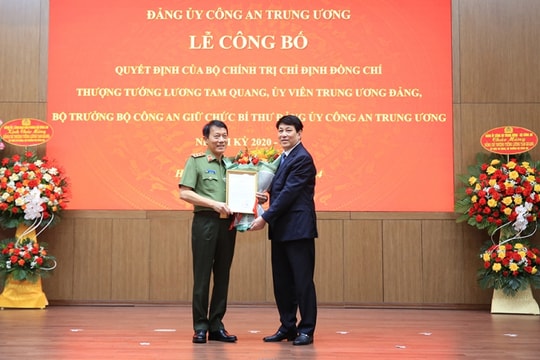 Bộ trưởng Bộ Công an Lương Tam Quang giữ chức Bí thư Đảng uỷ Công an Trung ương