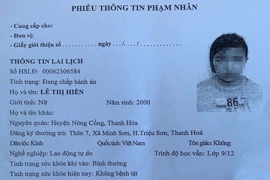 Nữ phạm nhân trốn trại khi đi lao động cải tạo
