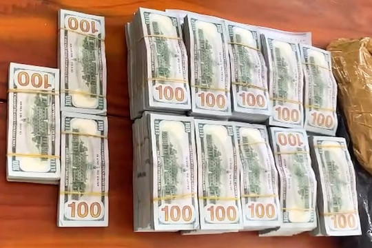 Bắt quả tang đối tượng vận chuyển trái phép 530.150 USD qua biên giới