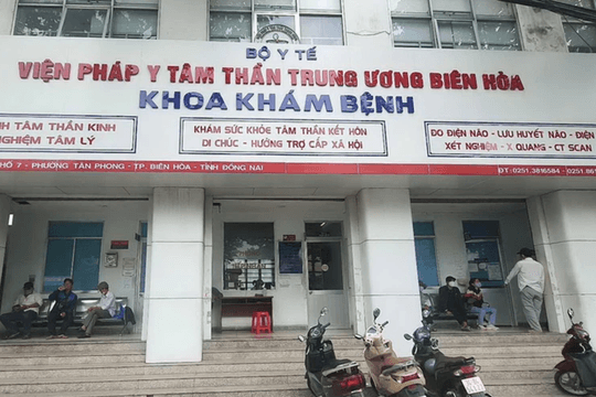 Bộ Y tế phản hồi việc cán bộ Viện pháp Y tâm thần Trung ương Biên Hòa bị bắt giữ