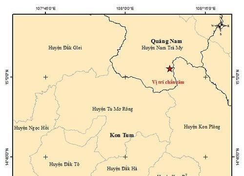 Quảng Nam liên tiếp xảy ra động đất