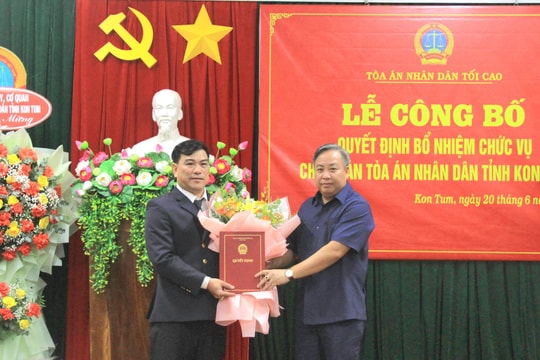 Ông Hà Viết Toàn giữ chức Chánh án TAND tỉnh Kon Tum