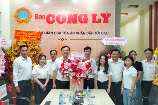 TAND các tỉnh, thành phố khu vực Tây Nam bộ chúc mừng Báo Công lý nhân dịp 21/6