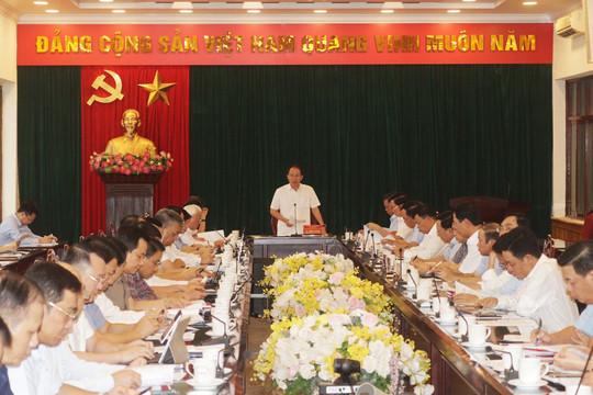 Họp Tiểu ban Văn kiện Đại hội XVII Đảng bộ TP. Hải Phòng