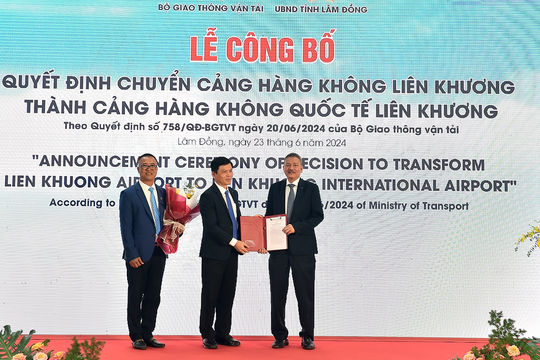 Công bố quyết định chuyển Liên Khương thành cảng hàng không quốc tế