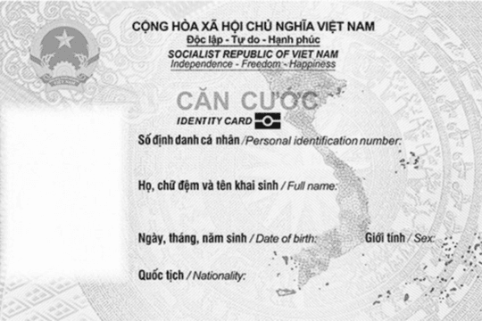 Từ 1/7 sẽ có mẫu thẻ căn cước mới