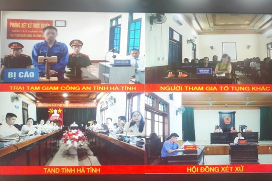 TAND tỉnh Hà Tĩnh tổ chức phiên tòa trực tuyến rút kinh nghiệm
