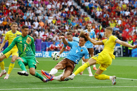 Euro 2024: Hòa Ukraine, Bỉ gặp Pháp tại vòng trong