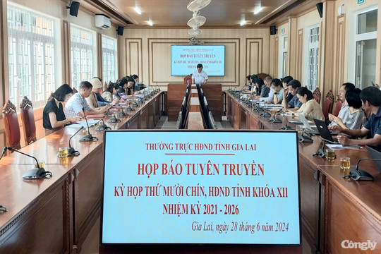 Tỉnh Gia Lai tổ chức họp báo về kỳ họp thứ 19, HĐND tỉnh khóa XII sắp tới và tuyên truyền về “Giải Diên Hồng” lần thứ 3