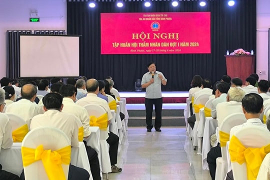 TAND tỉnh Bình Phước: Tổ chức Hội nghị tập huấn Hội thẩm nhân dân