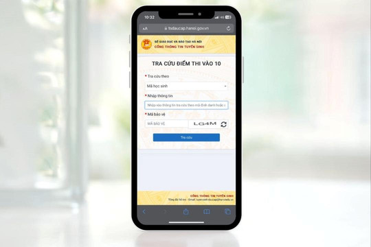 Hướng dẫn tra cứu điểm thi vào lớp 10 Hà Nội