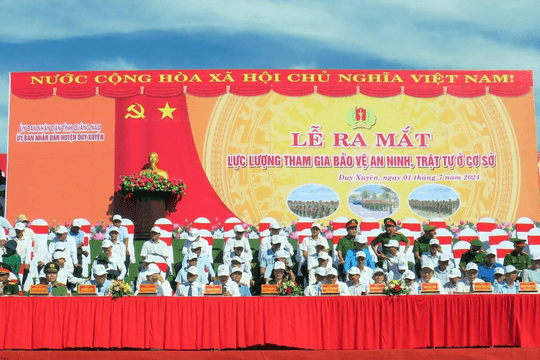 Quảng Nam ra mắt Lực lượng ANTT ở cơ sở