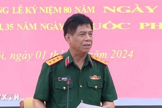 Chuẩn bị chương trình cho lễ diễu binh tại Sân vận động Quốc gia Mỹ Đình