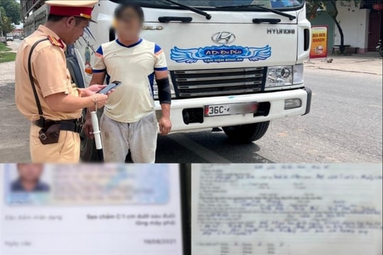 Thanh Hóa: Tạm giữ 6 giấy phép lái xe trên môi trường điện tử