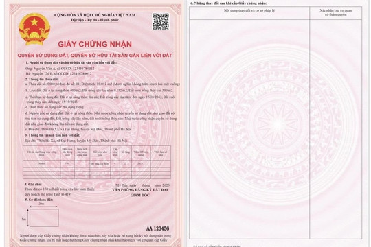 Từ ngày 01/8, sổ đỏ sẽ có tên gọi mới