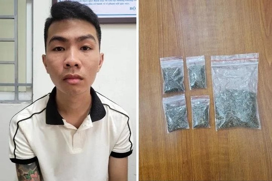 Tạm giữ nam thanh niên bán ma túy thảo mộc khô