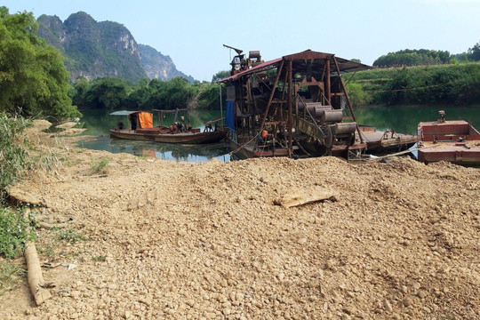 Đóng cửa mỏ cát, sỏi Nhật Tiến 1 tại Lạng Sơn