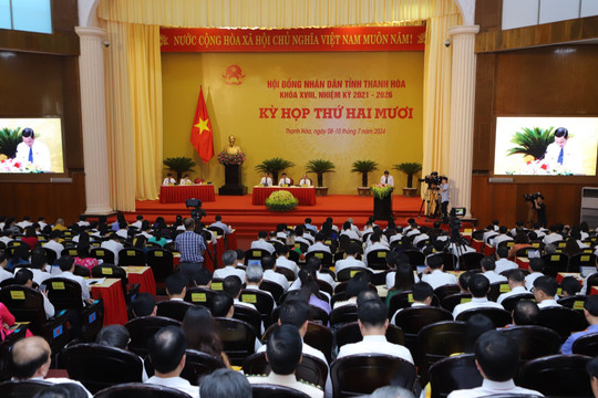 Khai mạc kỳ họp thứ 20, HĐND tỉnh Thanh Hóa khóa XVIII