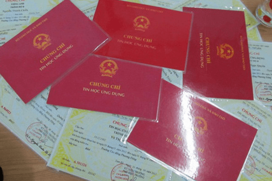 Công khai văn bằng, chứng chỉ đã cấp lên trang điện tử
