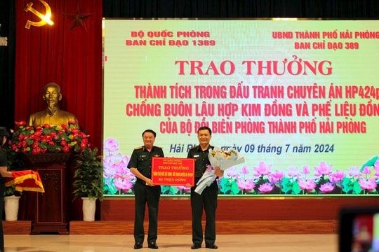 Ban Chỉ đạo 1389 Bộ Quốc phòng khen thưởng lực lượng phá án chống buôn lậu