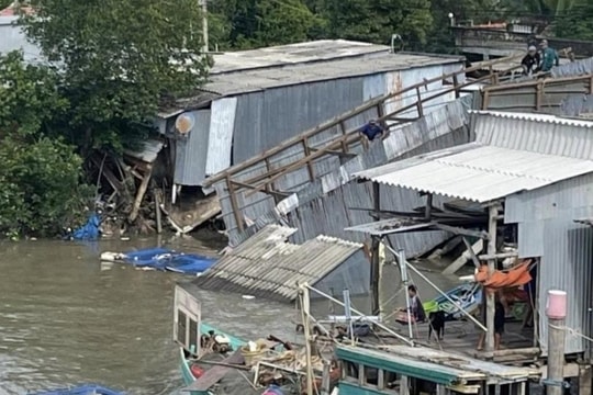 Cà Mau: Sạt lở trong đêm gây thiệt hại gần 1 tỷ đồng
