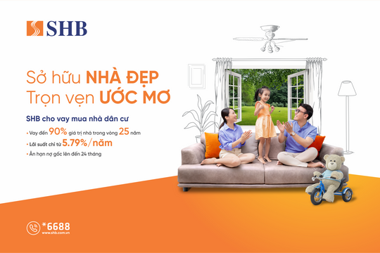 Mua nhà dễ dàng hơn với lãi suất 5,79% tại SHB