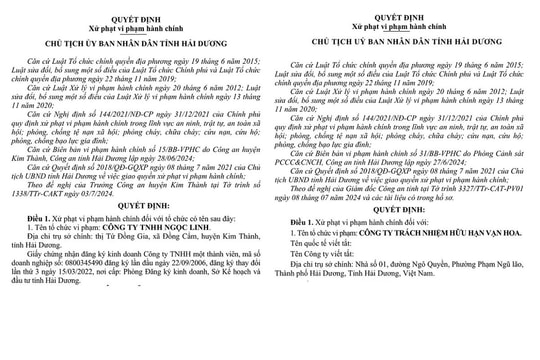 Xử phạt 4 công ty ở Hải Dương vi phạm về PCCC