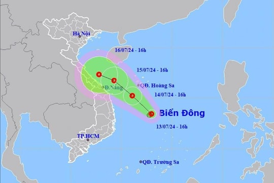 Áp thấp nhiệt đới giật cấp 8 trên Biển Đông