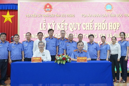Ký kết quy chế phối hợp giải quyết khiếu nại, tố cáo trong hoạt động tư pháp