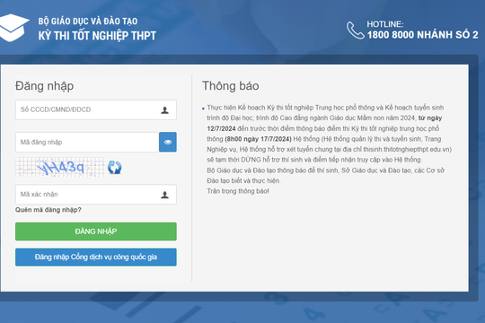 Cách tra cứu điểm thi tốt nghiệp THPT năm 2024