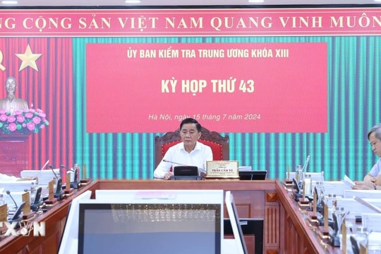 Thông cáo báo chí Kỳ họp thứ 43 của Ủy ban Kiểm tra Trung ương