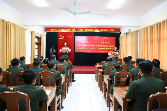 Bế mạc Lớp tập huấn nghiệp vụ cho cán bộ Tòa án quân sự Lào năm 2024