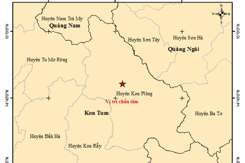 Kon Tum: Động đất liên tiếp xảy ra ở Kon Plông