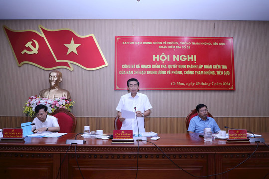 Kiểm tra công tác điều tra, truy tố, xét xử án tham nhũng tại tỉnh Cà Mau