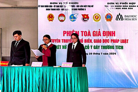 Tuyên truyền pháp luật về bạo lực học đường từ phiên tòa giả định