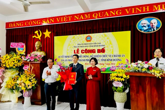 TAND TP. Bến Cát tỉnh Bình Dương có tân Chánh án