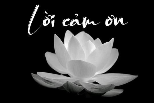 Lời cảm ơn của gia đình cụ bà Nguyễn Thị Hà Thảnh