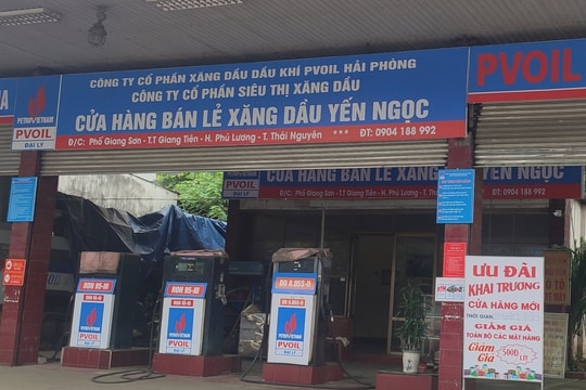 Cửa hàng kinh doanh xăng dầu tự ý điều chỉnh giá tại Thái Nguyên