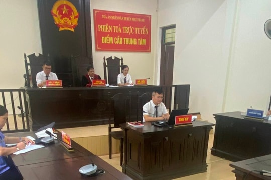 TAND huyện Như Thanh xét xử trực tuyến hai vụ án hình sự