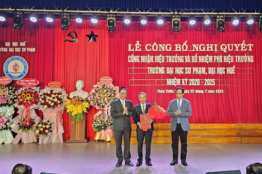 Trường Đại học Sư phạm, Đại học Huế có tân Hiệu trưởng và Phó Hiệu trưởng