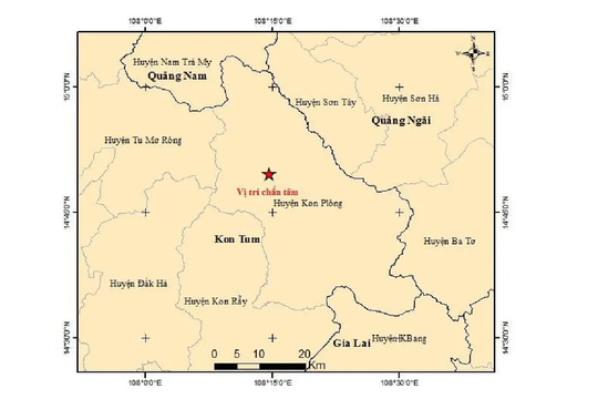 Xảy ra 83 trận động đất trong tháng 7