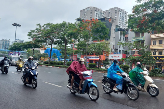 Cảnh báo mưa lớn, lốc, sét ở Bắc Bộ và Bắc Trung Bộ