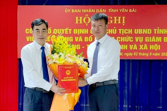 Đồng chí Đỗ Quang Minh giữ chức Giám đốc Sở LĐ-TB&XH tỉnh Yên Bái