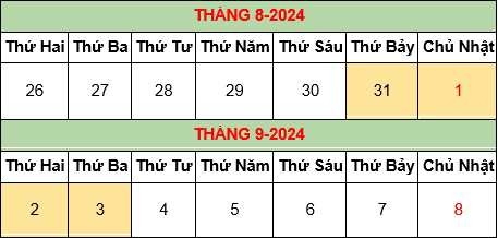 Lễ Quốc khánh 2/9 năm nay, học sinh, sinh viên được nghỉ mấy ngày ?