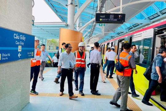 Chấp thuận vận hành tuyến đường sắt đô thị đoạn Nhổn - ga Hà Nội
