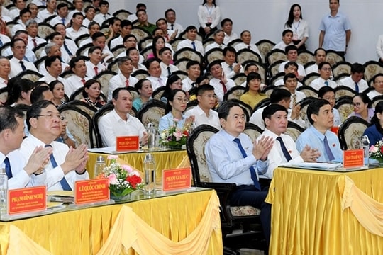 Chủ tịch Quốc hội Trần Thanh Mẫn dự Hội nghị công bố Nghị quyết về sắp xếp đơn vị hành chính tỉnh Nam Định
