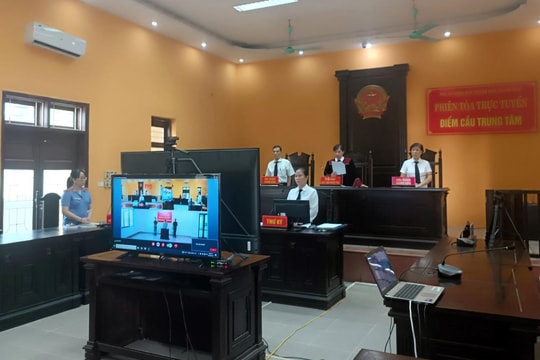 TAND thành phố Thanh Hóa xét xử trực tuyến 5 vụ án hình sự