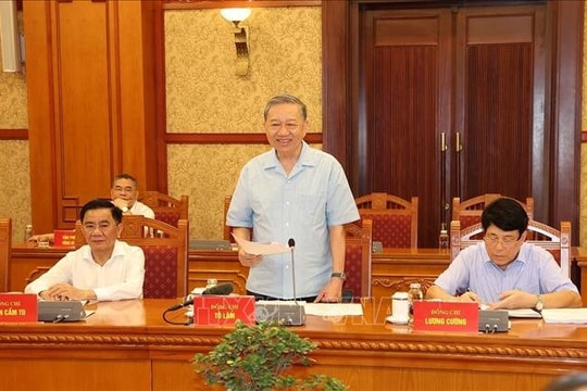 Tổng Bí thư, Chủ tịch nước Tô Lâm họp Thường trực Tiểu ban Văn kiện Đại hội XIV