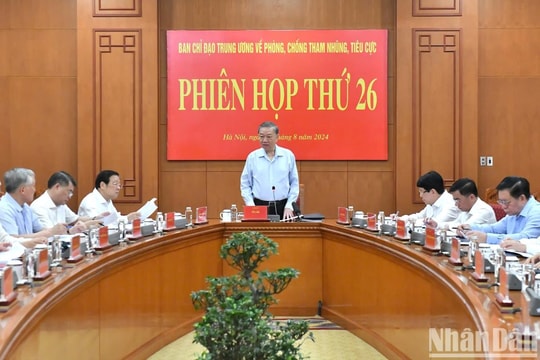 Tổng Bí thư, Chủ tịch nước Tô Lâm chủ trì Phiên họp thứ 26, Ban Chỉ đạo Trung ương về phòng, chống tham nhũng, tiêu cực